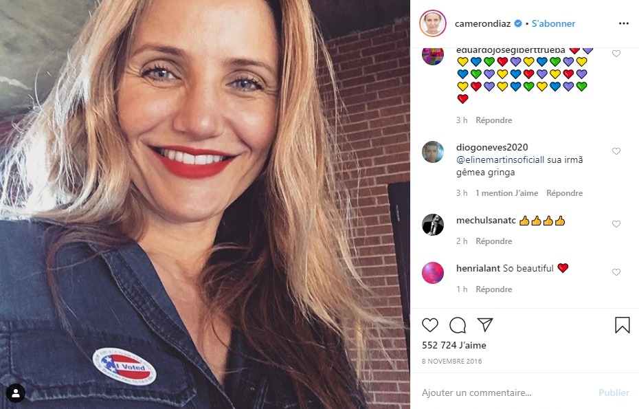 Cameron Diaz sur Instagram