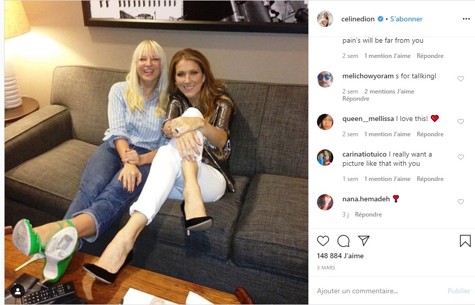 Céline Dion sur Instagram