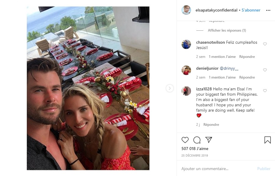 Chris Hemsworth et sa femme