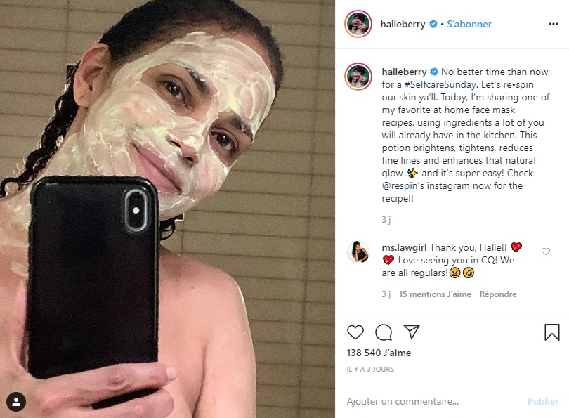 Halle Berry sur Instagram