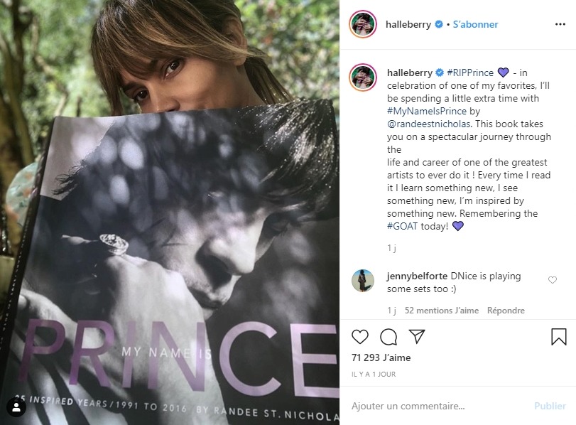 Halle Berry sur Instagram