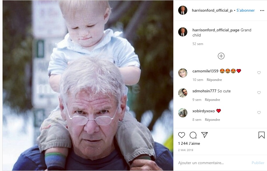 Harrison Ford et son petit-fils