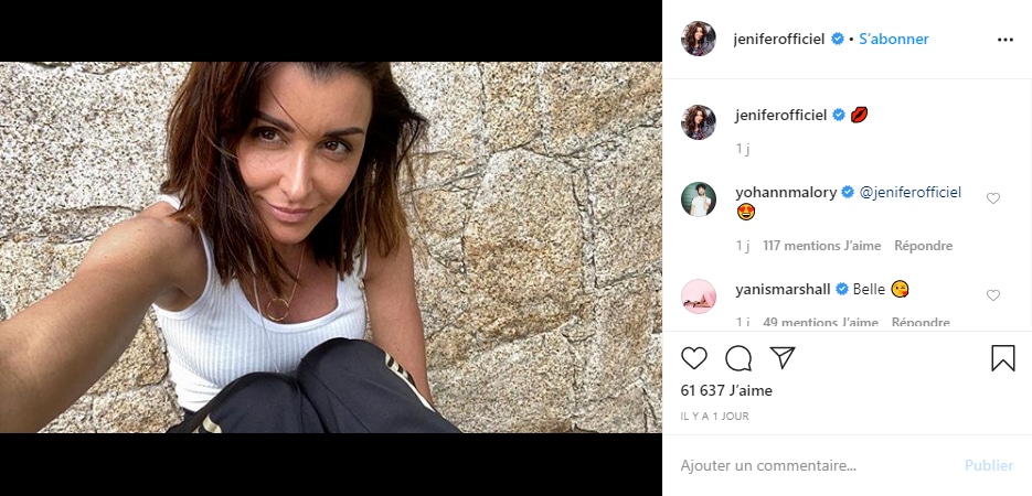 Jenifer sur Instagram