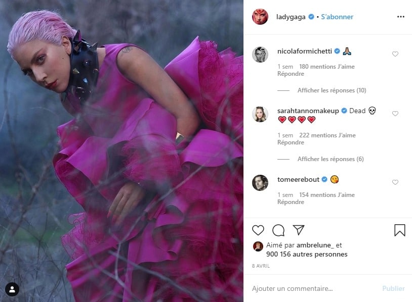 Lady Gaga sur Insstagram