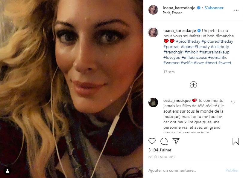 Loana de retour sur Instagram