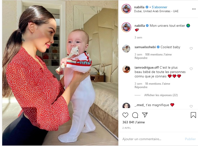 Nabilla et son bébé