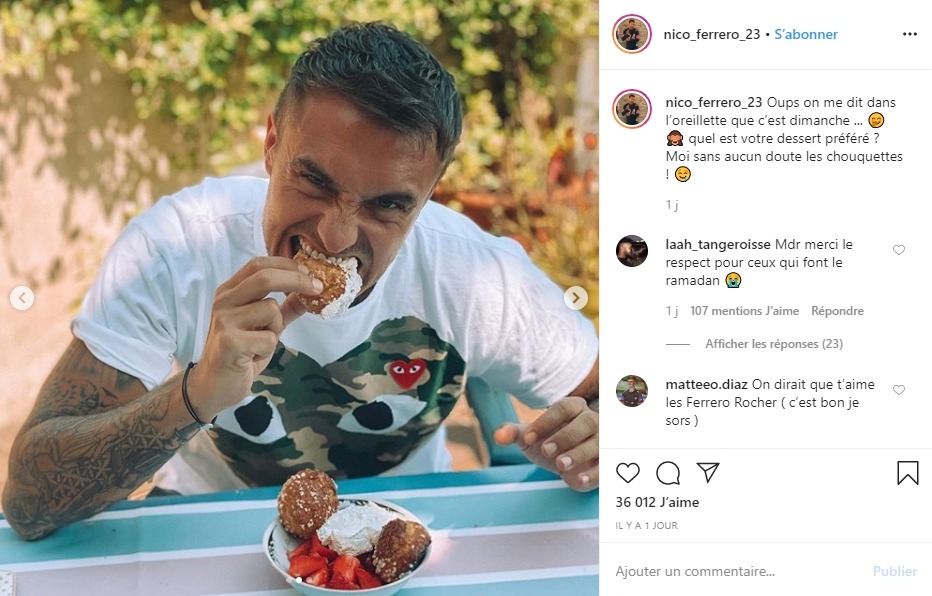 Nicolas sur Instagram