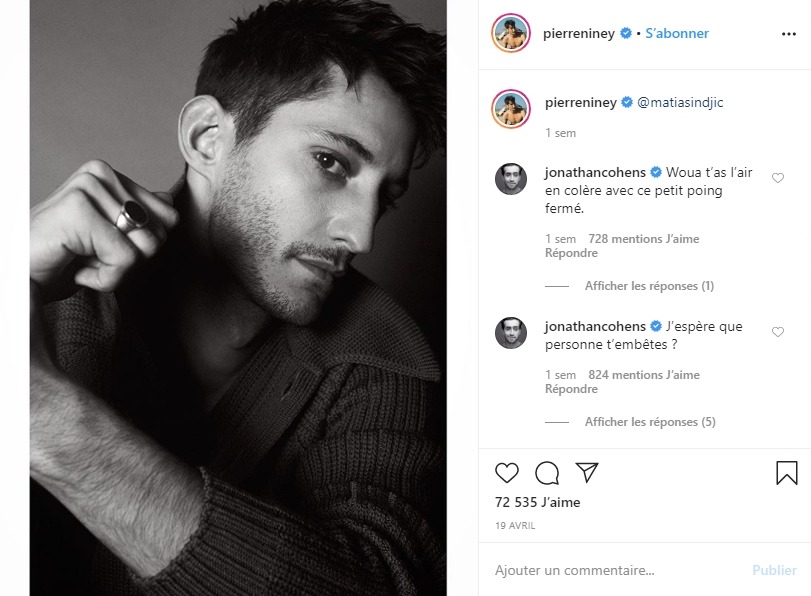 Pierre Niney sur Instagram