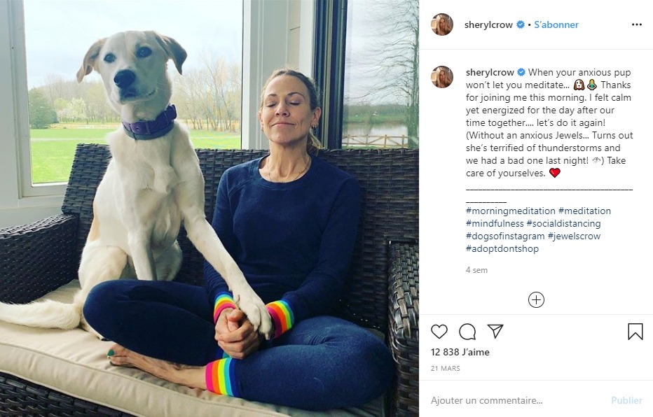 Sheryl Crow et son chien