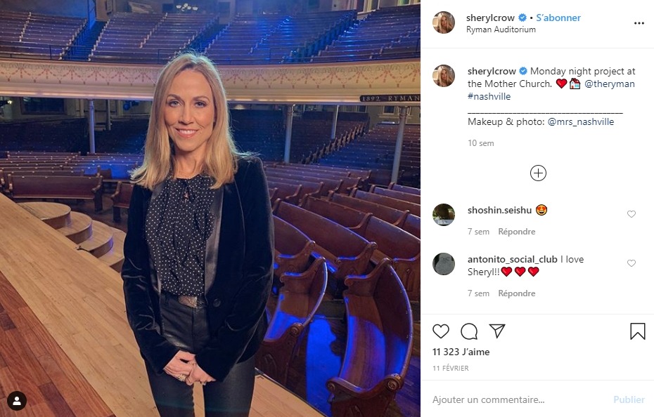 Sheryl Crow sur Instagram