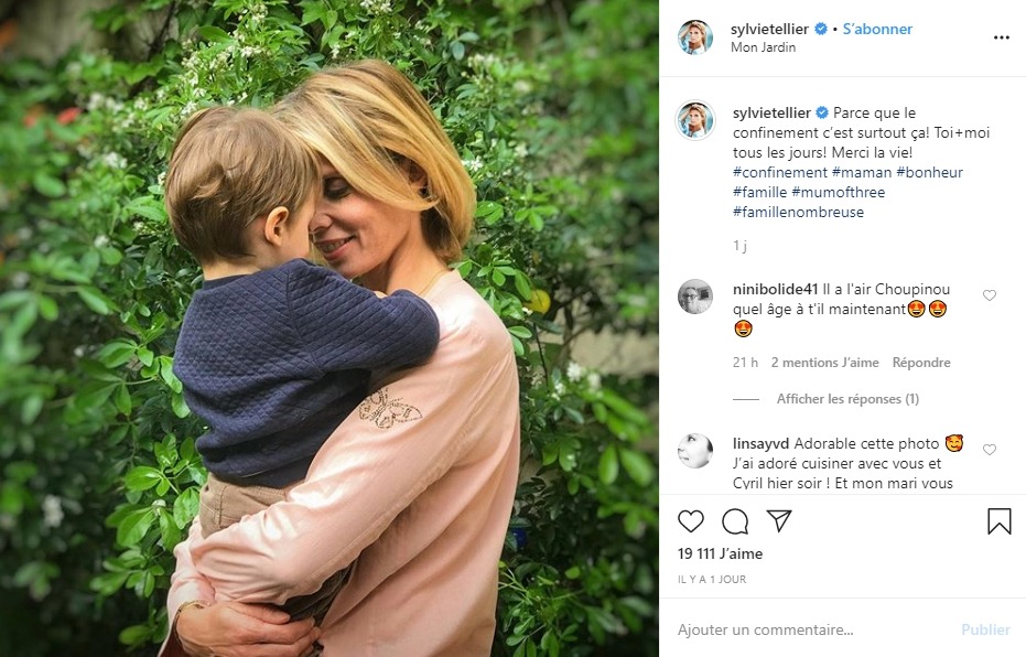 Sylvie Tellier et son fils