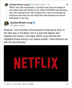 Cyntoia Brown Twitter