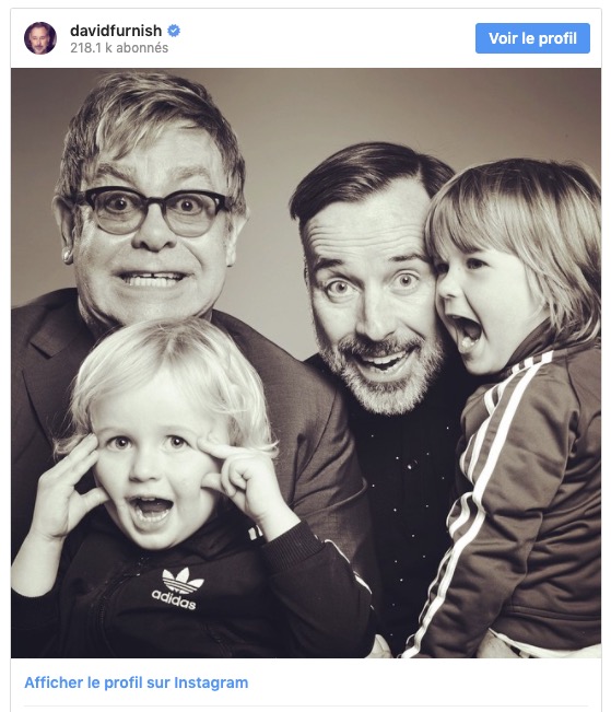 Elton John et ses enfants