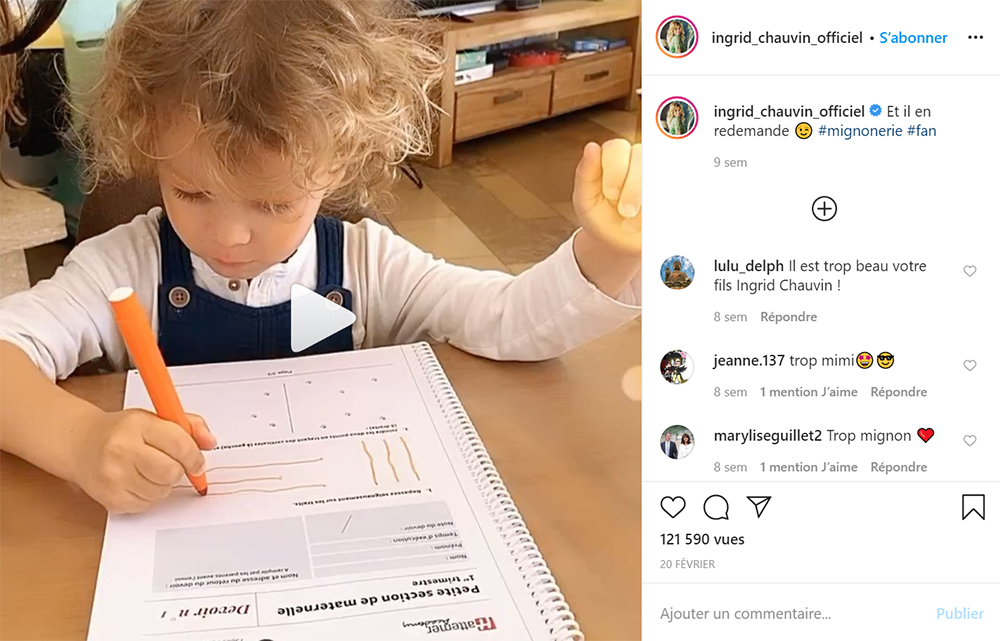 Ingrid Chauvin préfère que son fils étudie à la maison