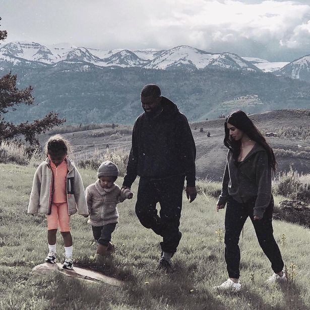 Kim Kardashian, Kanye West et leurs enfants