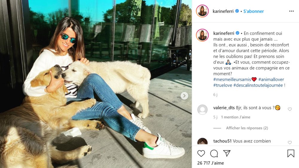 Karine Ferri est une amoureuse des animaux