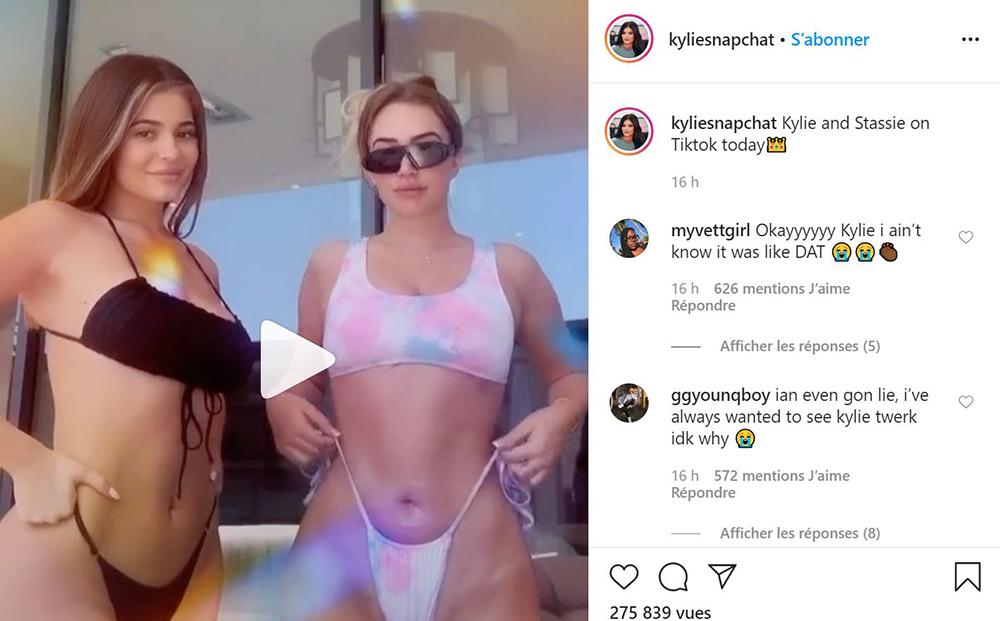 Kylie Jenner twerke avec son amie Stassie sur Tik Tok