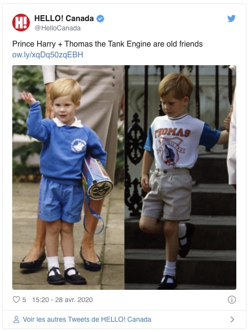 Hello Canada : le prince Harry portant des vêtements Thomas et ses amis