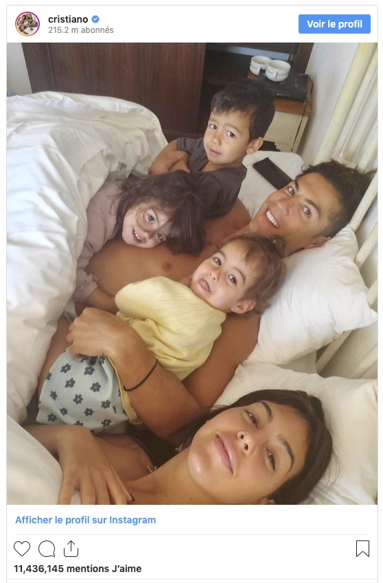 Cristiano Ronaldo et sa famille