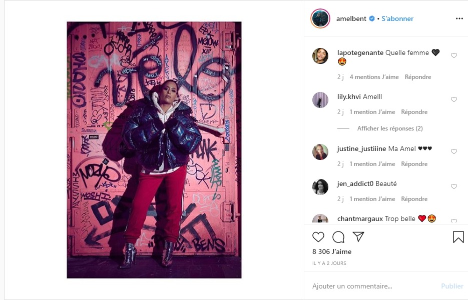 Amel Bent sur instagram
