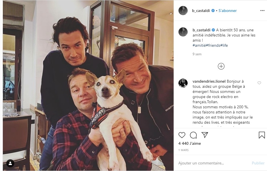 Benjamin Castaldi sur instagram