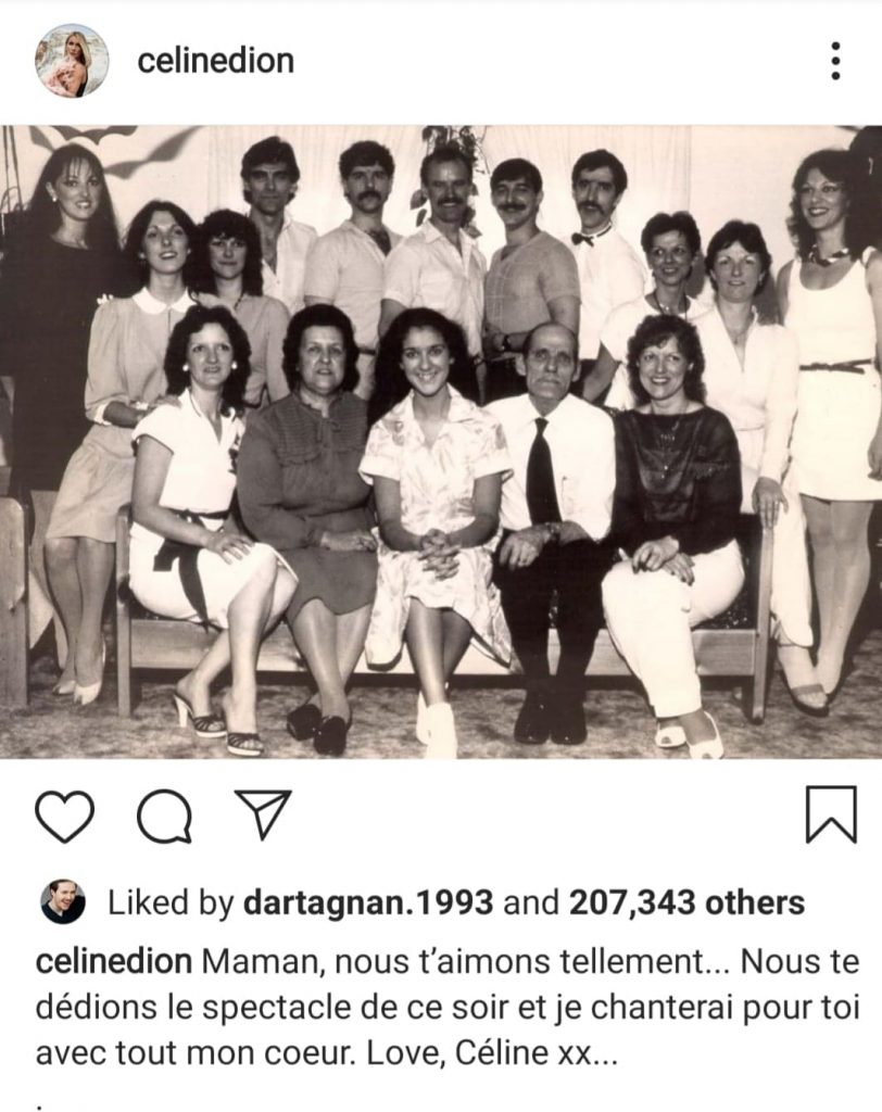Céline Dion pour sa maman