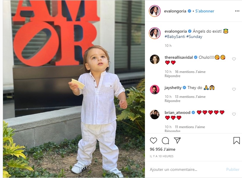 Eva Longoria et son fils sur instagram
