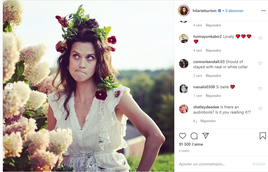 Hilarie Burton sur instagram