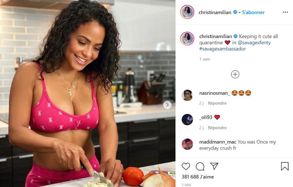 Christina Milian cuisine pendant son confinement