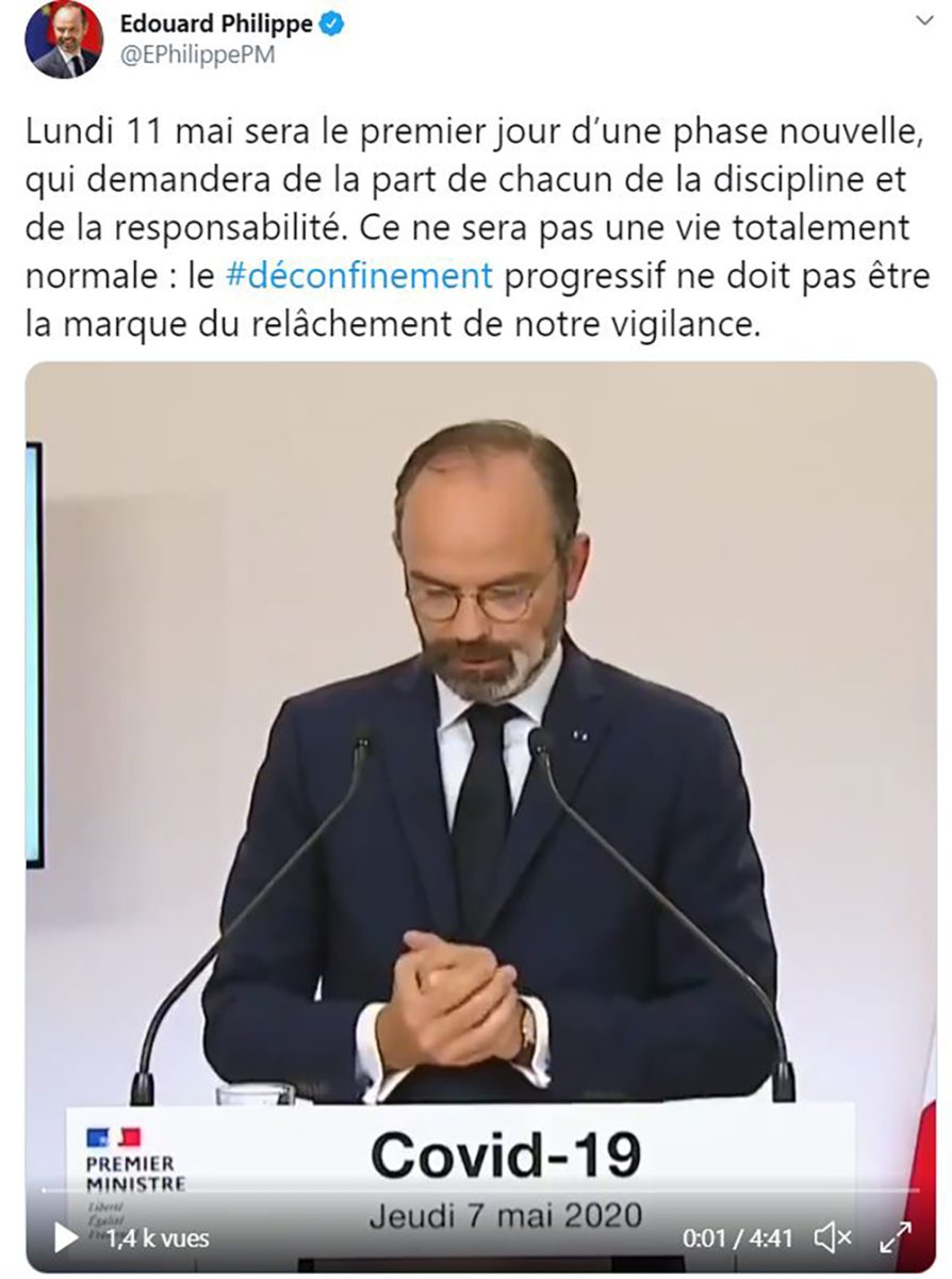 Edouard Philippe annonce les mesures de déconfinement