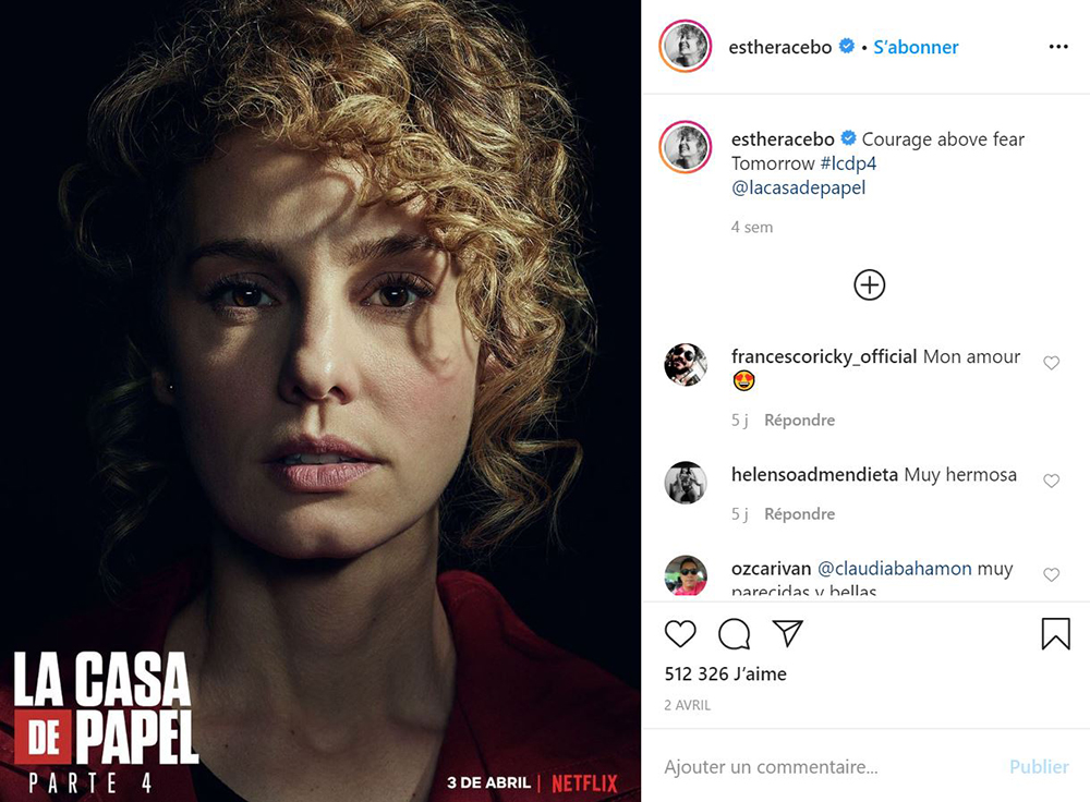 Esther Acebo annonce la nouvelle saison de Casa de Papel sur Netflix