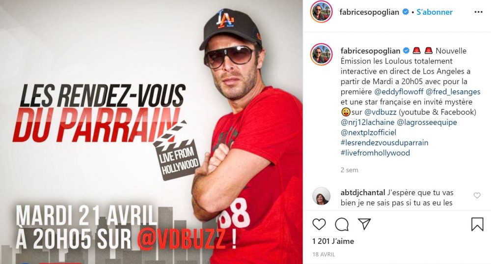 Fabrice Sopoglian anime la nouvelle émission les rendez-vous du parrain