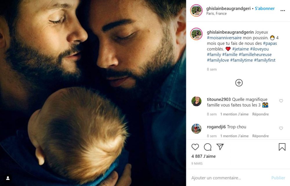 Ghislain et Christophe Beaugrand sont des papas heureux grâce à Valentin