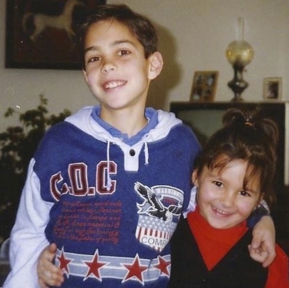 Grégory Lemarchal et sa soeur, Leslie Lemarchal