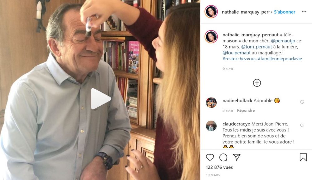Jean-Pierre Pernaut se fait maquiller par sa fille Lou