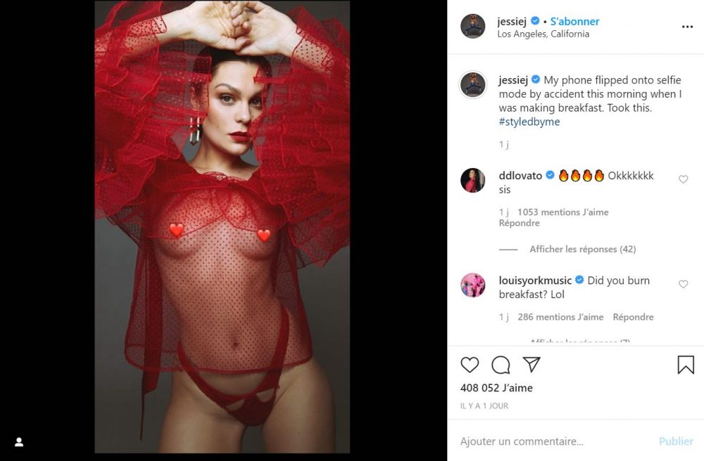 Jessie J s'affiche en petite tenue sur Instagram