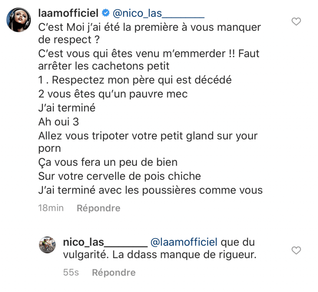 Lââm : son embrouille sur Instagram