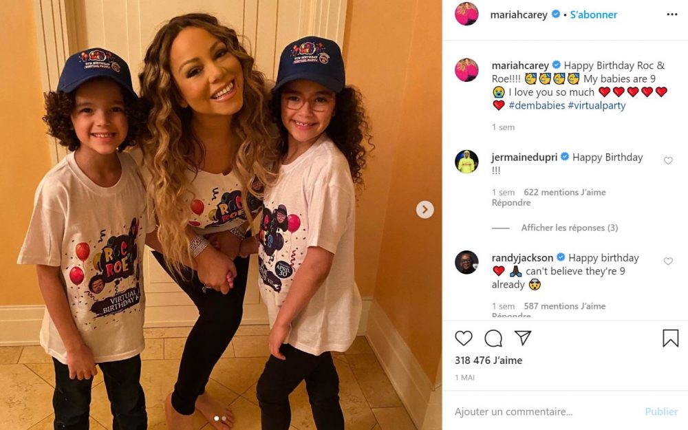 Mariah Carey fête les 9 ans de ses jumeaux