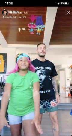 M Pokora et Violet sur TikTok