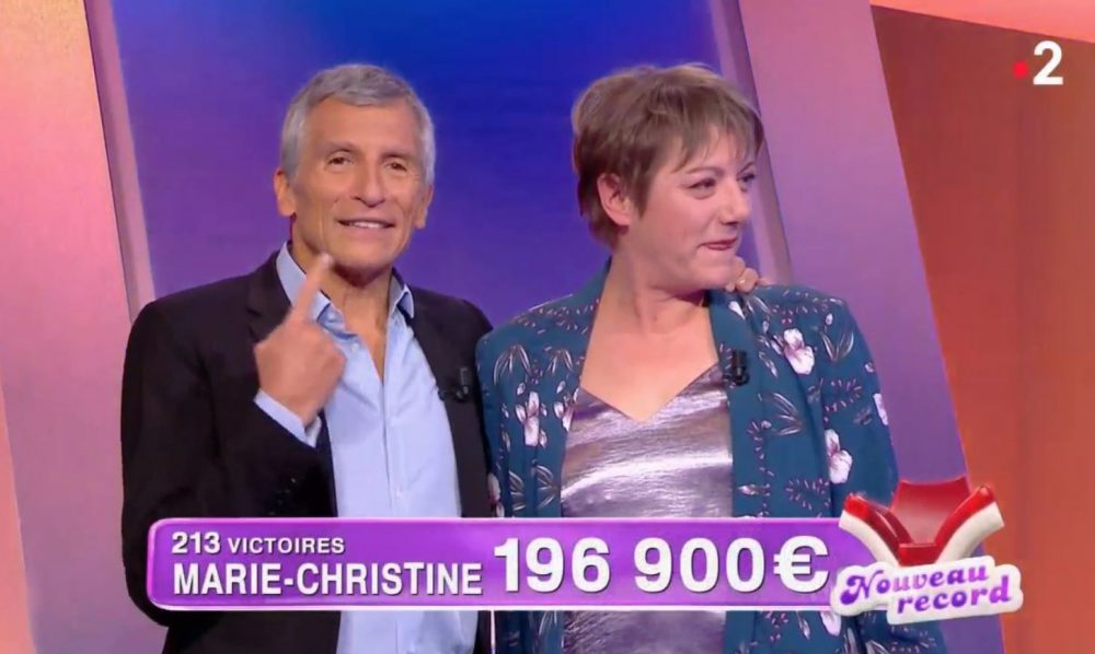 Marie-Christine est la plus grande gagnante de l'émission de Nagui