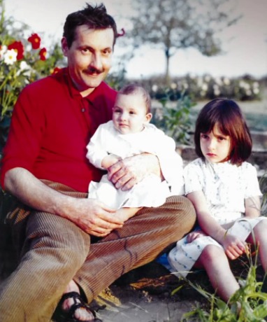 Michel Serrault et ses deux filles