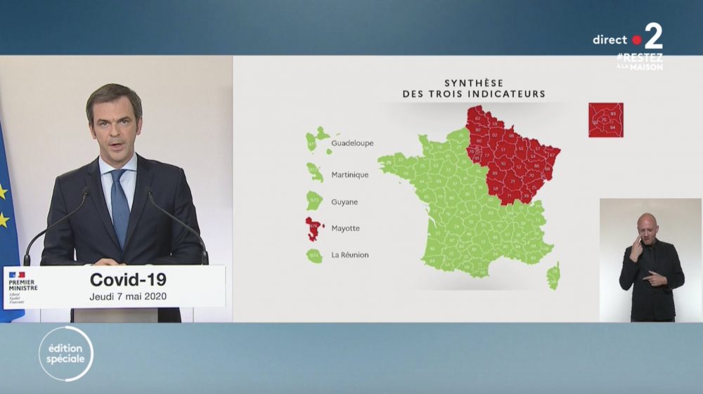 Olivier Véran prend la parole au sujet de la carte du déconfinement