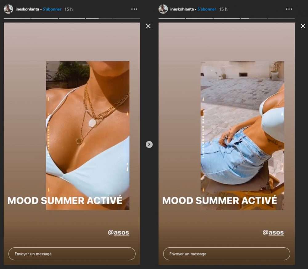 Inès Loucif parfait son bronzage en montrant tout