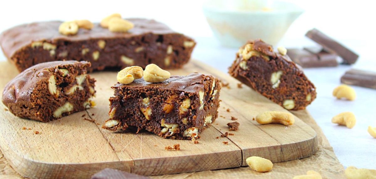 Brownie au chocolat et noix de cajou