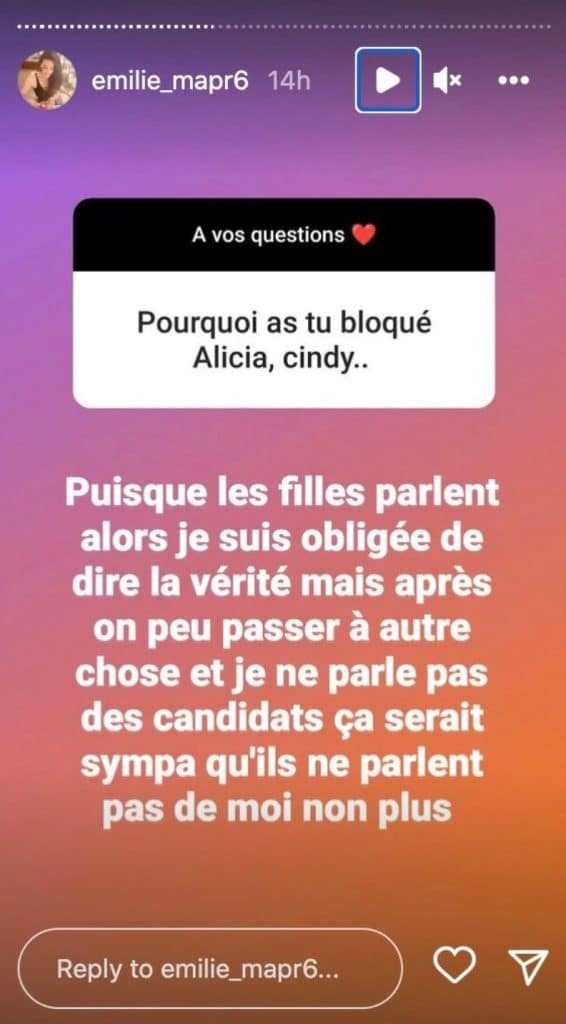 Story d'Emilie de MAPR