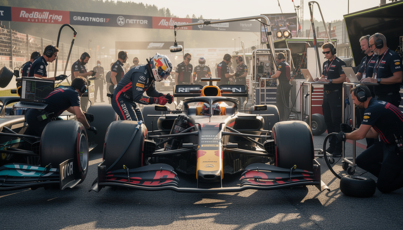 suivez en direct les coulisses et les préparatifs avant le grand prix d’autriche, avec des analyses exclusives et des interviews des pilotes.