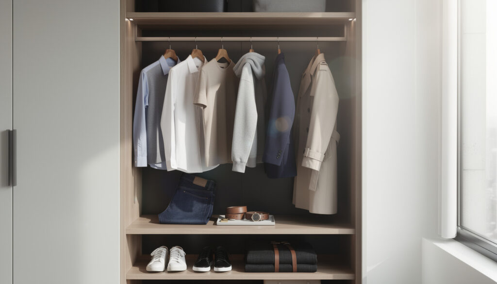 découvrez comment construire un vestiaire masculin efficace en sélectionnant un nombre minimal de pièces essentielles pour un style polyvalent et élégant au quotidien.