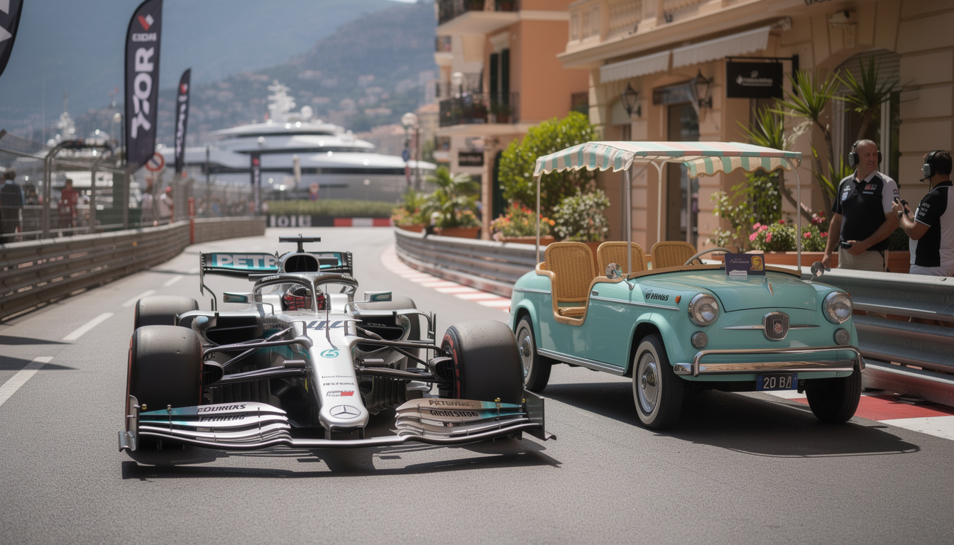 george russell partage les détails étonnants de la panne spectaculaire de sa fiat jolly dans le célèbre tunnel de monaco, révélant les coulisses de cet incident inattendu.