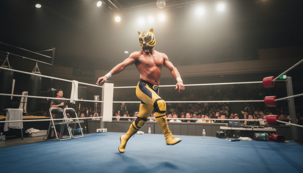 satoru sayama, le tiger mask originel, fait le point sur sa santé et partage ses impressions sur le 'tiger step' lors du spectacle de retraite de tiger mask iv, un moment fort pour les fans de catch japonais.