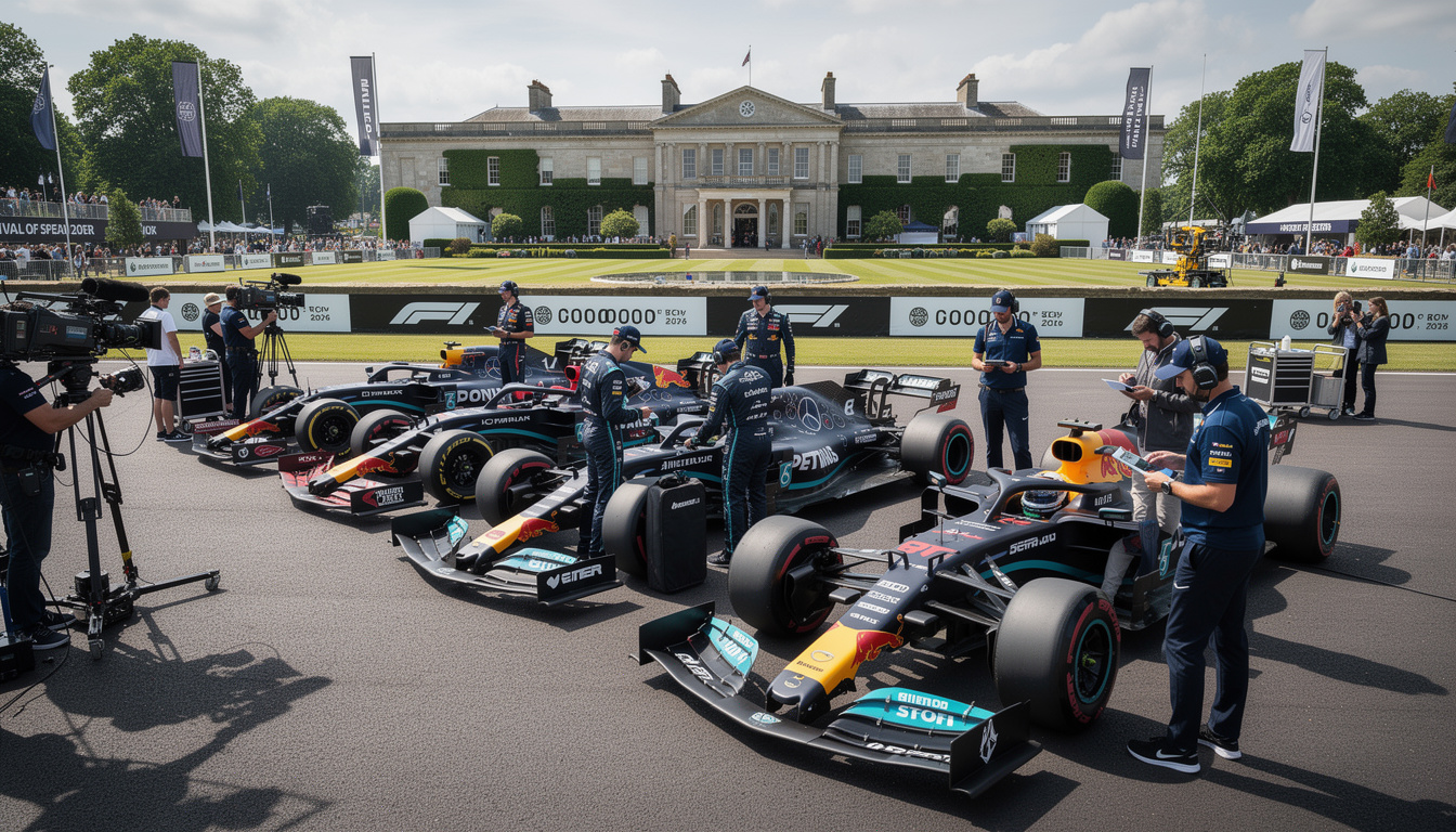 découvrez tous les pilotes et écuries de f1 présents au festival de la vitesse de goodwood 2026, un événement incontournable pour les passionnés de course automobile.